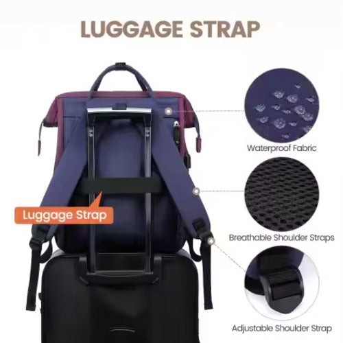 The Commuter' Premium Laptoprugzak – purple blue