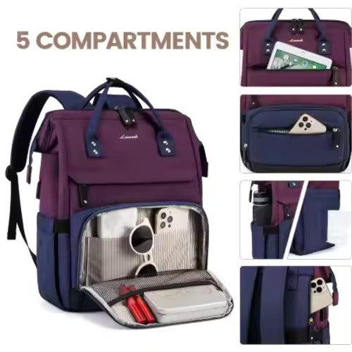 The Commuter' Premium Laptoprugzak – purple blue