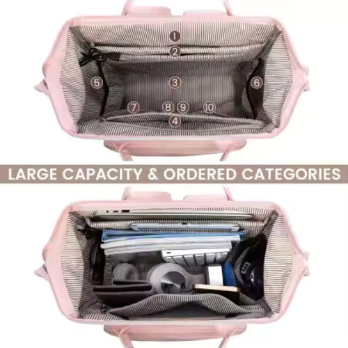The Commuter' Premium Laptoprugzak – pink grey