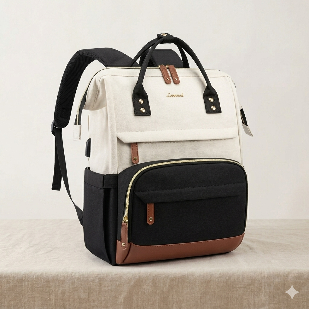 The Commuter' Premium Laptoprugzak – Desert Sand & Onyx